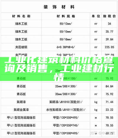 山东实用建筑材料价格一览表，山东建材信息网