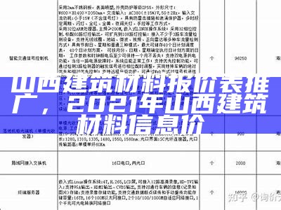 原平建筑材料价格走势分析最新报告，原平2020项目建设